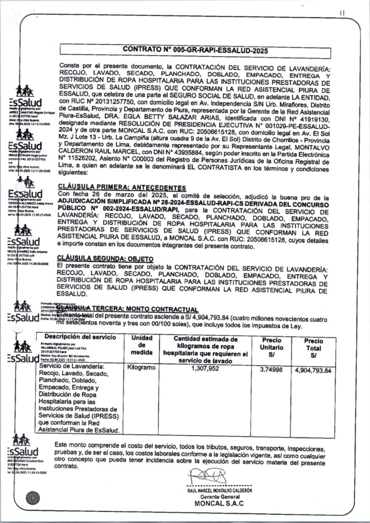 contratos falsos ESSALUD Piura